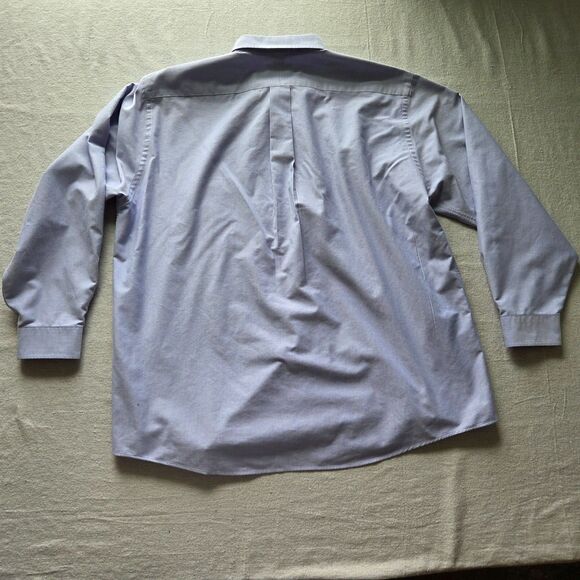 Vtg LL Bean Shirt Mens 17 1/2 35 Blue Button Down Single Needle Long Sleeve - Picture 9 of 11